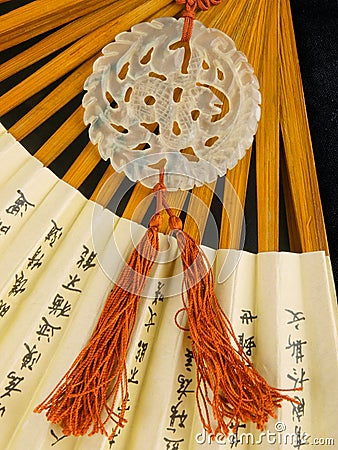 Traditional Chinese jade jewelry Stock Photo