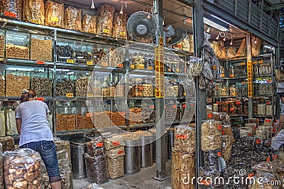 Traditional Chinese medicine shop Editorial Stock Photo