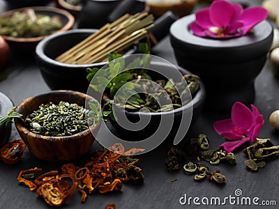 Traditional Chinese Medicine - Tea Preparation Stock Photo