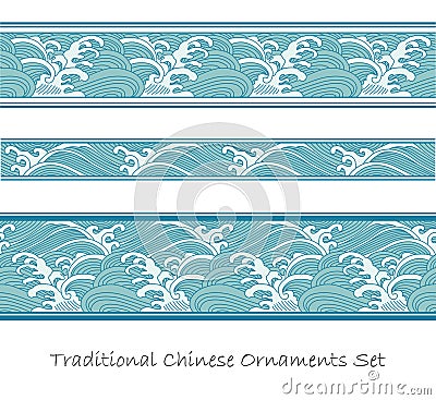 Traditional Chinese ornaments set Vector Illustration