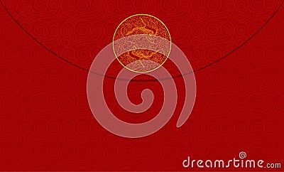 Traditional Chinese Red Envelope Template, The Chinese Phoenix Symbol, The Cloud Texture Stock Photo