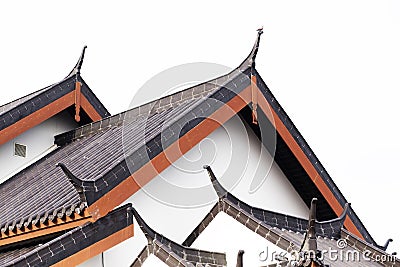 Traditional Chinese temple roof Stock Photo