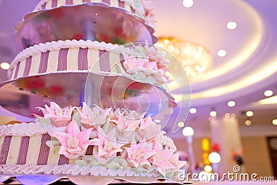 Traditional Chinese wedding - cake Stock Photo