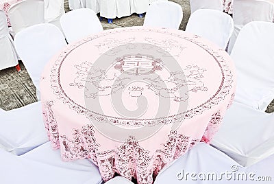 Traditional Chiness dining table Stock Photo