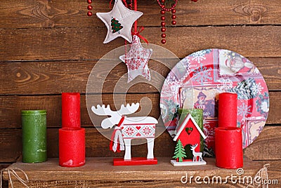 Traditional Christmas decor. Stock Photo