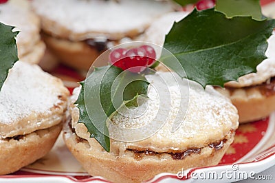 Traditional Christmas mincepies. Stock Photo