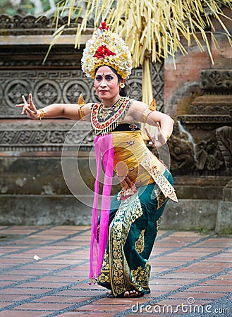 Traditional classical Legong dance on Bali Editorial Stock Photo