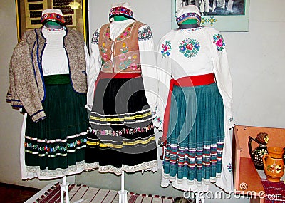 Traditional clothes of ukrainian people Editorial Stock Photo