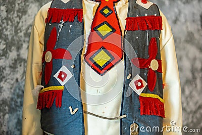 A traditional clothing in the museum Editorial Stock Photo