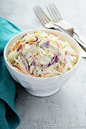 Traditional cole slaw salad Stock Photo