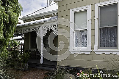 Traditional colonial residential house in Melbourne, Australia Editorial Stock Photo