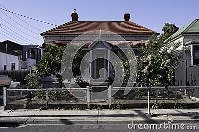 Australian traditional colonial residential house in Melbourne Editorial Stock Photo