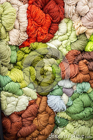 Traditional colourful wool from Romania , Maramures county Stock Photo