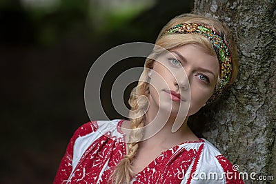 Traditional costumes from Romania , Maramures county Editorial Stock Photo