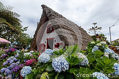 Traditional Cottage in Santana, Madeira Stock Photo