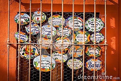 Traditional craft signs azulejo Stock Photo