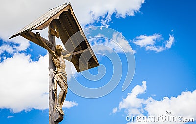 Traditional Crufix in Dolomiti Region - Italy Stock Photo