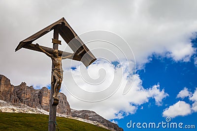 Traditional Crufix in Dolomiti Region - Italy Stock Photo