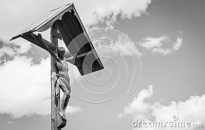 Traditional Crufix in Dolomiti Region - Italy Stock Photo