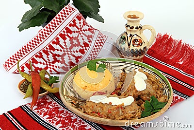 Traditional cuisine from Romania: sarmale Stock Photo