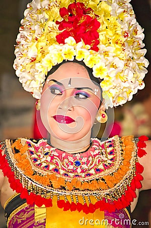 Traditional dance Legong and Barong is performed by local professional actors Editorial Stock Photo