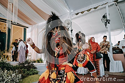 Traditional Dance From Ponorogo (Bujang Ganong) Editorial Stock Photo