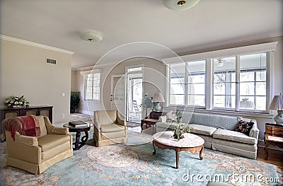 Traditional dated livingroom Stock Photo