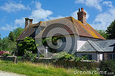Walled Detached Country home. UK Editorial Stock Photo