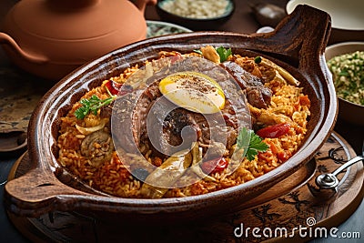 traditional dish with a twist, showcasing the influence of other cultures Stock Photo