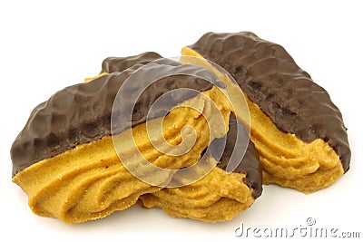Traditional dutch cookies called sprits Stock Photo
