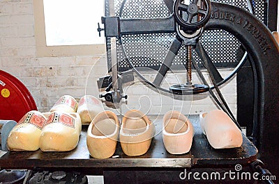 Traditional Dutch wooden shoes Editorial Stock Photo