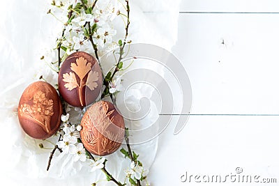 Traditional Easter eggs Stock Photo