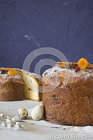 Traditional Easter panettone Stock Photo