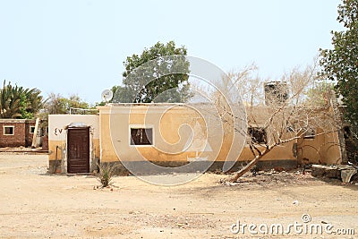 Traditional Egyptian house in Marsa Alam Editorial Stock Photo