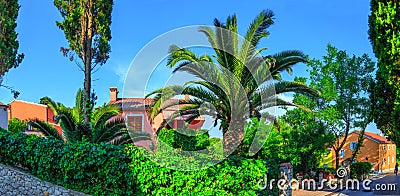 Traditional european Mediterranean architectural style, streets Editorial Stock Photo