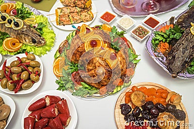 Traditional festive food Stock Photo