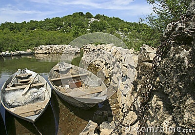 Traditional fishing boats Stock Photo