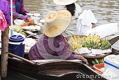 Traditional floating market Editorial Stock Photo