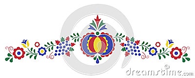 Traditional folk ornament, the Moravian ornament Vector Illustration