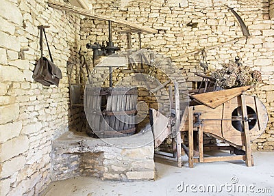 Traditional French Farm Implements Editorial Stock Photo