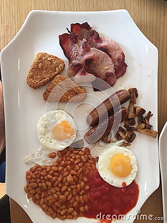 Traditional full English breakfast Editorial Stock Photo