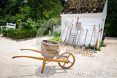 Traditional Gardening and Farming Tools Stock Photo