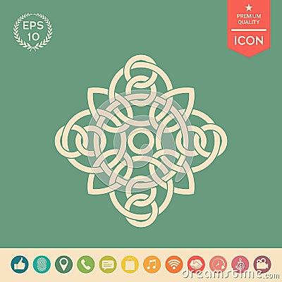 Traditional geometric oriental arabic pattern - Logo. Element for your design Vector Illustration