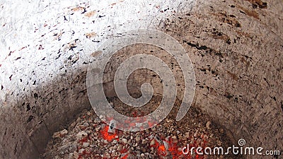 Traditional Georgian stone oven for bread baking. Stock Photo