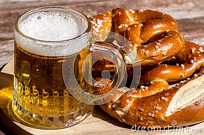 Traditional German pretzels Stock Photo