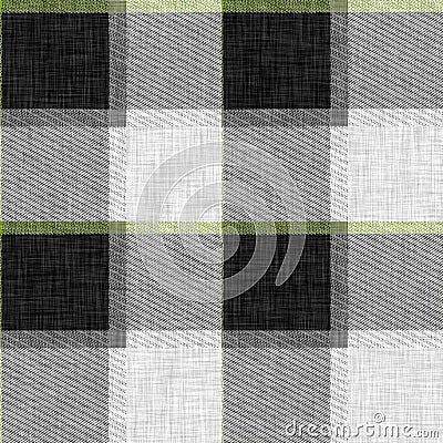 Traditional gingham plaid woven linen texture. Seamless winter style weave checkered effect. British farmhouse tweed Stock Photo