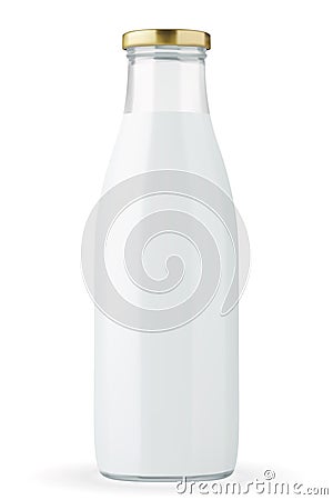 Milk Bottle Vector Illustration