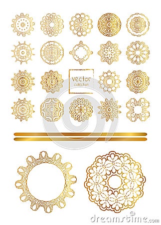 Traditional golden vector decor Vector Illustration