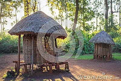 Traditional granary of Kenyan people Stock Photo