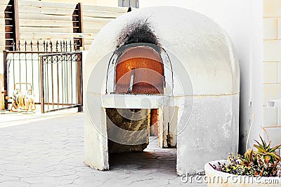 Traditional Greece and Cyprus kleftiko oven pit. Stock Photo